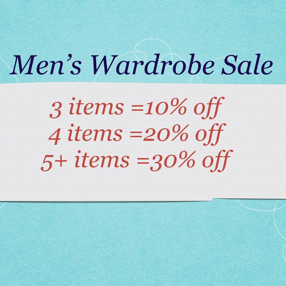 MEN’S WARDROBE SALE